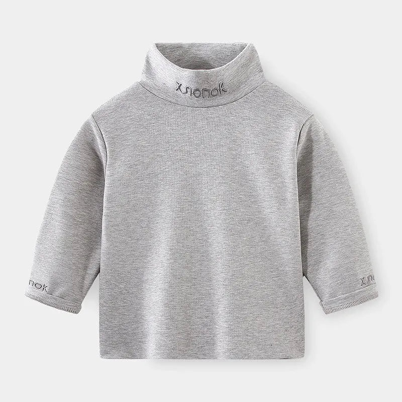 Ropa para niños con cuello medio alto y parte inferior