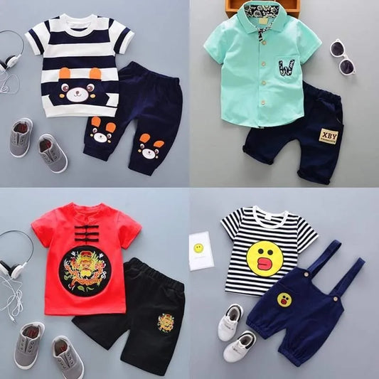Ropa de verano de manga corta para niños, ropa para bebés