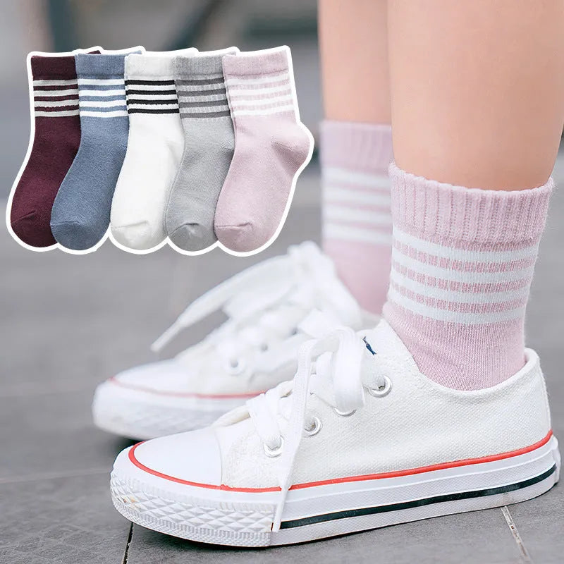 Paquete post otoño e invierno calcetines para niños calcetines deportivos 5 pares