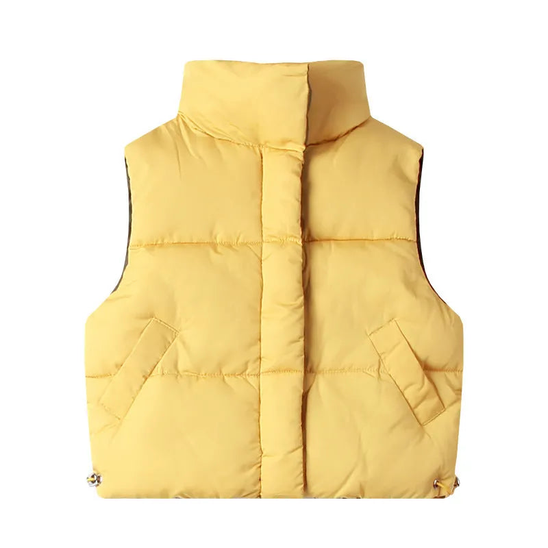 Chaleco de plumón de algodón para niños.