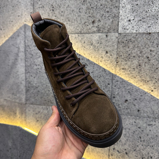 Botas Martin de ante Zapatos informales con parte inferior hundida y cálida con forro polar