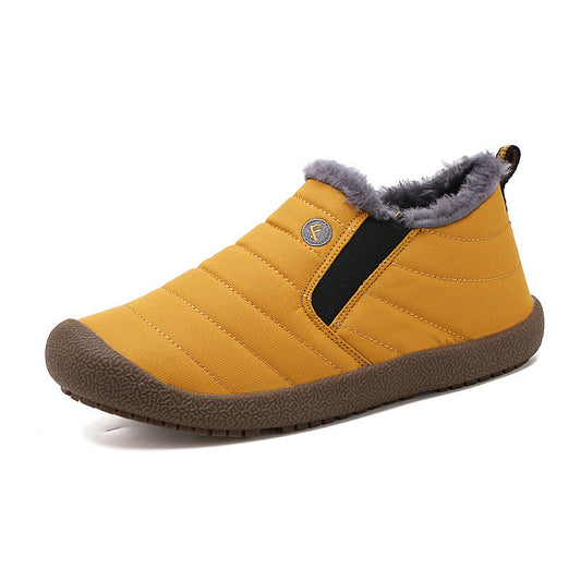 Dacomfy, zapatos de invierno para hombre, botines, botas de nieve de piel cálida, zapatos impermeables sin cordones, zapatillas cómodas de talla grande