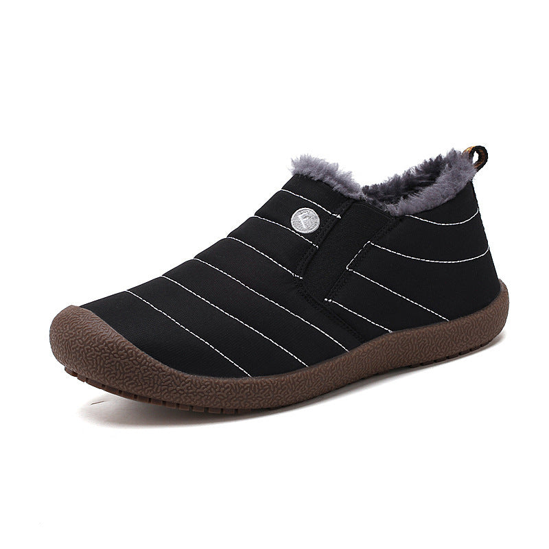 Dacomfy, zapatos de invierno para hombre, botines, botas de nieve de piel cálida, zapatos impermeables sin cordones, zapatillas cómodas de talla grande