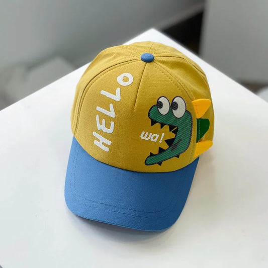 Gorra de béisbol a juego de colores de dibujos animados para niños