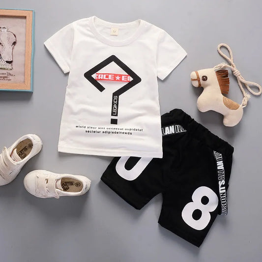 Deux-pièces bébé garçon manches courtes point d'interrogation costume