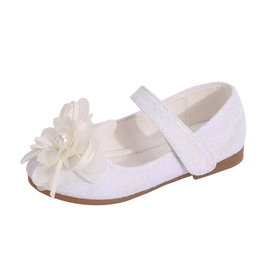Zapatos de vestir para niñas Zapatos de princesa con encaje de flores