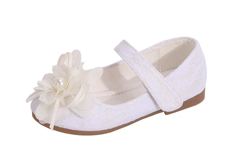 Zapatos de vestir para niñas Zapatos de princesa con encaje de flores