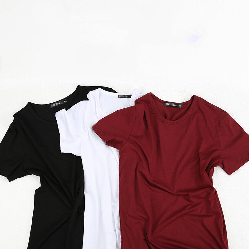 3 Piezas Camiseta De Manga Corta De Color Sólido Ropa para Hombre Verano Cuello Redondo Delgado Camisa De Fondo De Algodón De Moda Ajustada De Media Manga Hombres