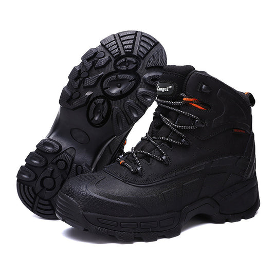 Botas altas con suela de acero resistentes al desgaste, botas para el desierto para exteriores para hombre, botas tácticas, botas de seguridad antigolpes