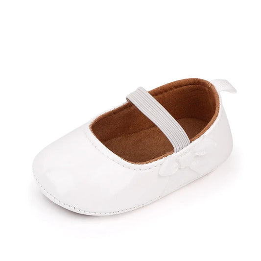 Zapatos Piel Sintética para Bebé Niña, Zapatos Princesa, Lisas, Suela Blanda, para Primeros Pasos, Primavera-Otoño, 2021