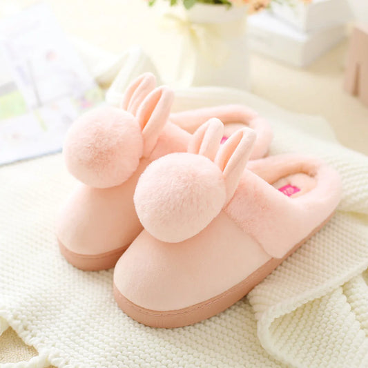 Zapatillas de algodón para niños Bola interior de otoño e invierno para mantener calientes las zapatillas de algodón de las niñas