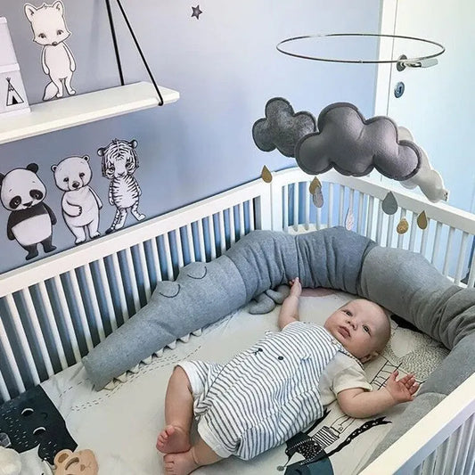 Ropa de cama para bebé, almohada parachoques de dibujos animados para bebé, cuna infantil, valla para cama, decoración para bebé, accesorios de habitación