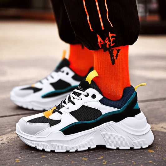 Zapatos De Moda Versión Coreana, Un Hombre Y Una Mujer, Aumento De Suelas Gruesas Todo Combinadas
