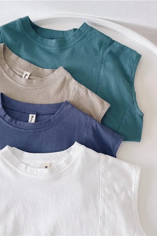 Chaleco De Verano Camiseta Sin Mangas Para Niños Sección Delgada De Verano Para Niños