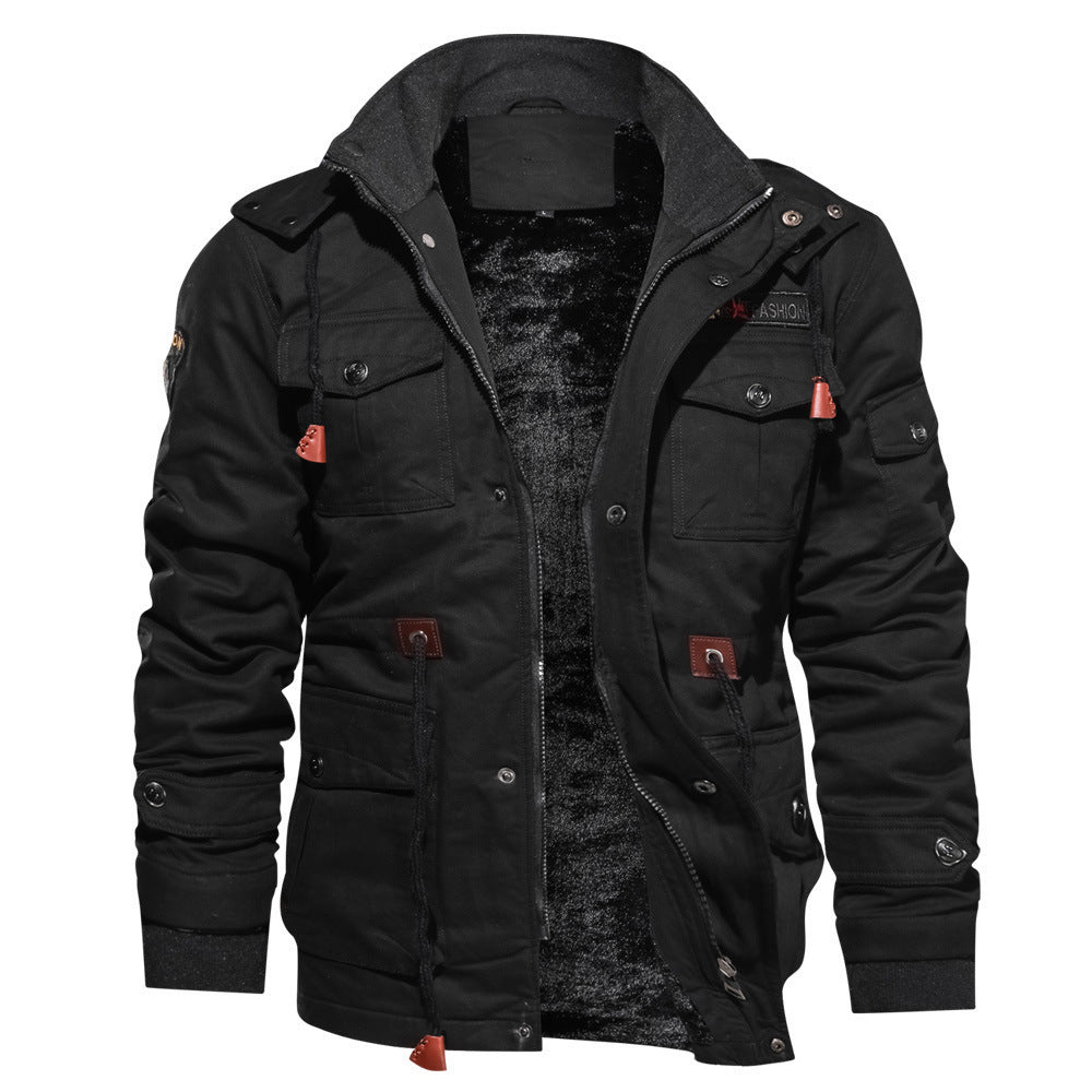 Mountainskin, chaquetas de lana de invierno para hombre, abrigo cálido con capucha, ropa de abrigo térmica gruesa, chaqueta militar para hombre, ropa de marca para hombre