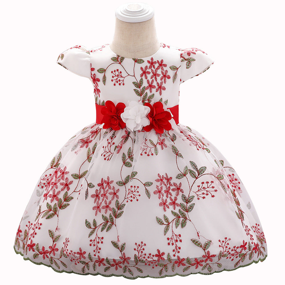 Ropa de verano para niños, vestido de boda para fiesta de cumpleaños de bebé, falda, vestido mullido para niñas
