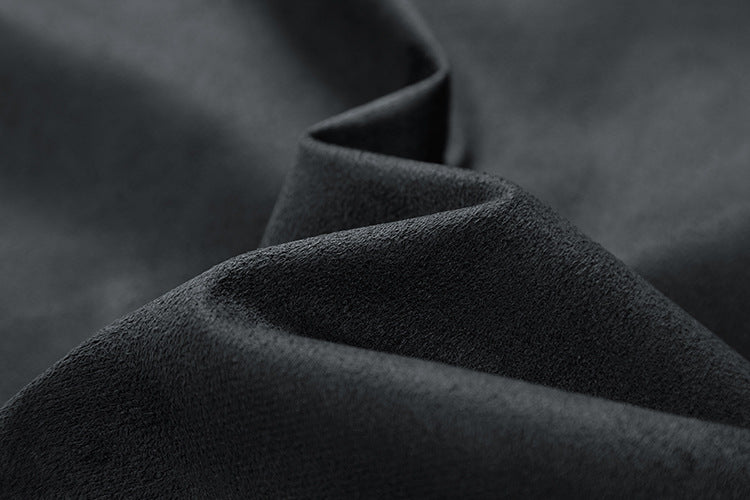 Chaqueta de ante con cuello alto para hombre Ropa con bolsillo con cremallera doble para hombre
