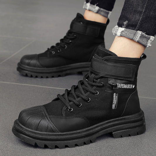 Zapatos de trabajo con punta de concha y parte inferior gruesa Botas para hombre