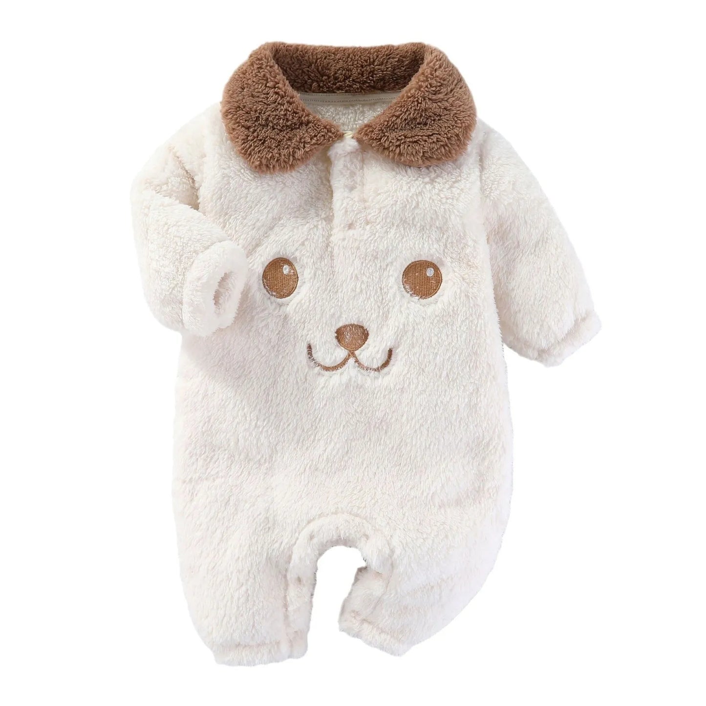 Mono largo de lana con pantalones Keep Baby Warm