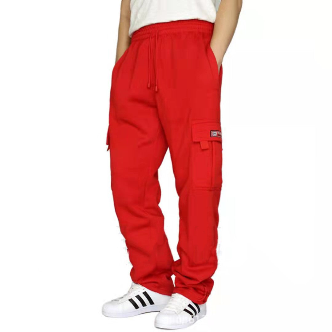 Pantalones de hombre Pantalones de chándal Estiramiento Cintura elástica Jogger Pantalones deportivos Pantalones con cordón Moda Ropa para hombre