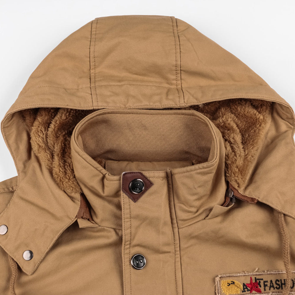 Mountainskin, chaquetas de lana de invierno para hombre, abrigo cálido con capucha, ropa de abrigo térmica gruesa, chaqueta militar para hombre, ropa de marca para hombre
