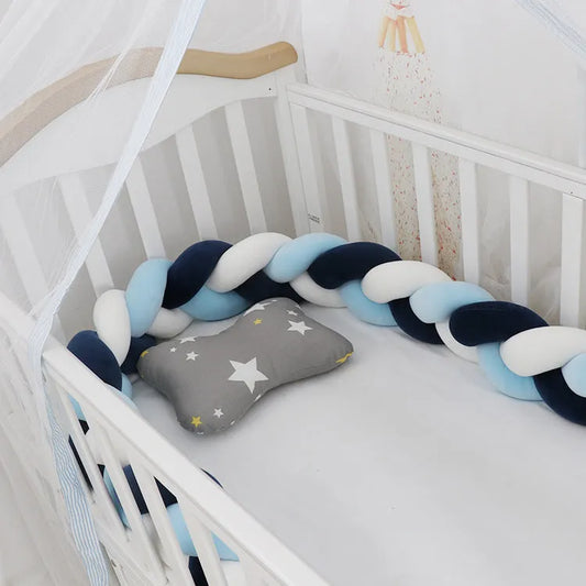 Protector de cama para bebé, almohada con nudo trenzado, cojín, parachoques para cuna infantil, Protector de cama iluminado, decoración para dormitorio
