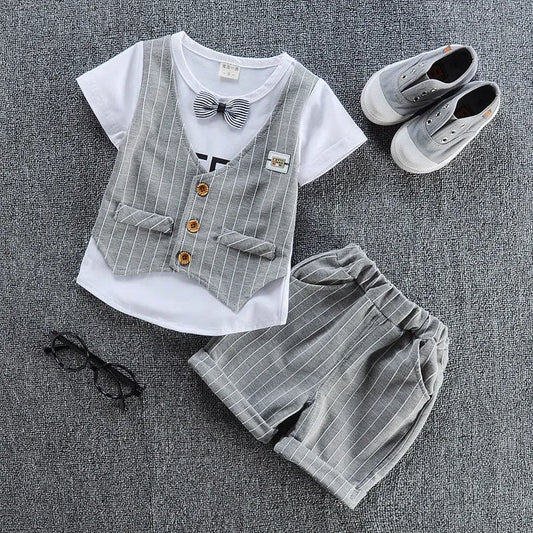 Ropa para niños Chaleco Traje de manga corta Nuevo traje de verano para niños