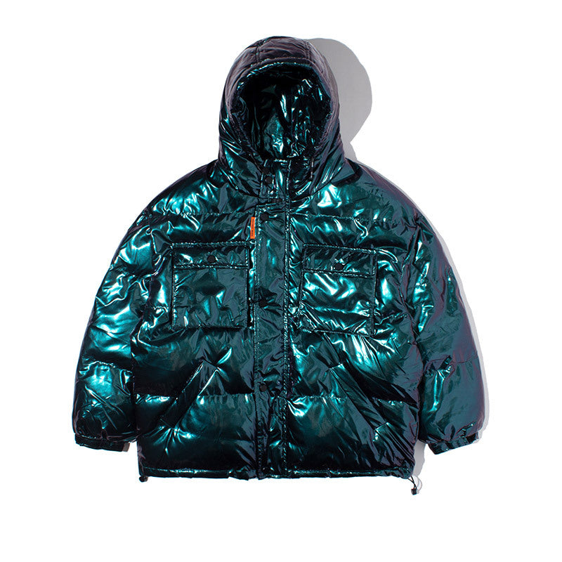 Parkas tipo Cargo reflectantes oscuros, chaquetas para hombre, ropa informal estilo Hip Hop, chaquetas acolchadas, cazadora Harajuku, Parka, abrigos, ropa técnica