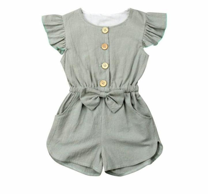 Ropa para niña pequeña, manga con volantes de verano para bebés y niñas