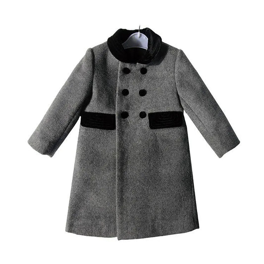 Anorak cruzado de lana para niño