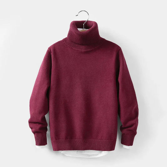 Automne et hiver col haut enfants de tricots