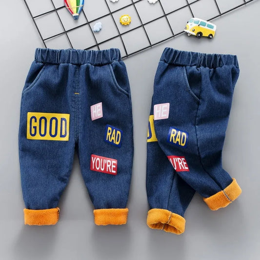 Bébé hiver plus le velours jeans