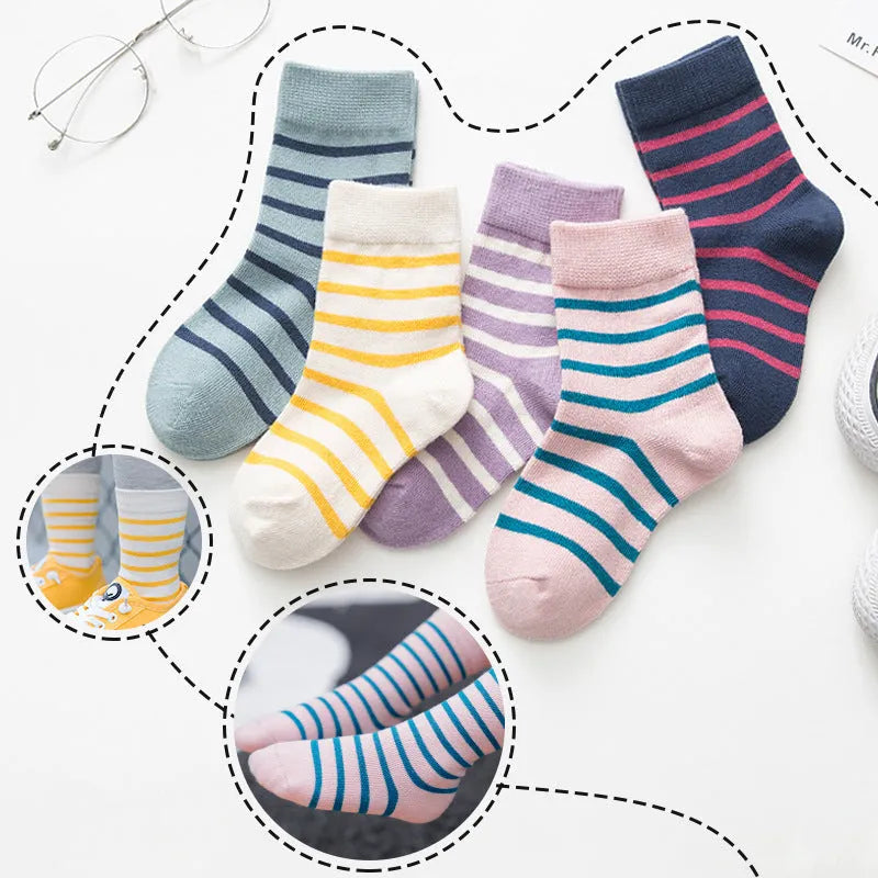Paquete post otoño e invierno calcetines para niños calcetines deportivos 5 pares