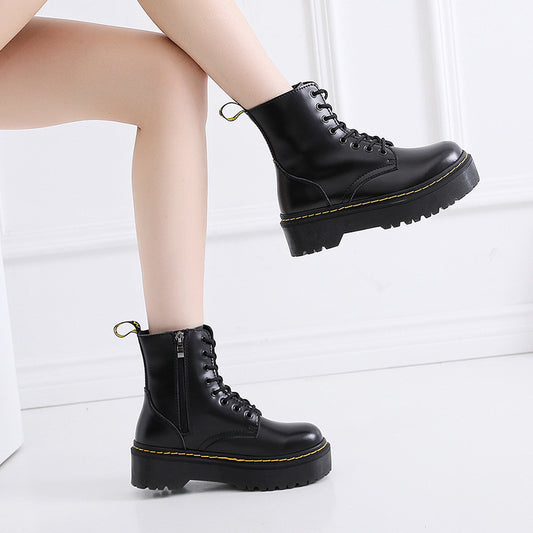 Botas de moto con cordones y parte inferior Muffin