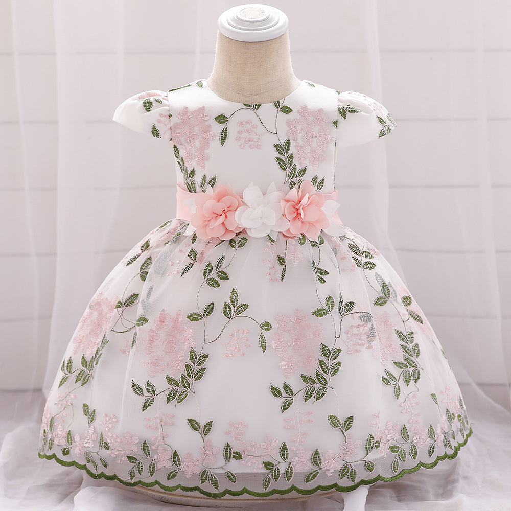 Ropa de verano para niños, vestido de boda para fiesta de cumpleaños de bebé, falda, vestido mullido para niñas