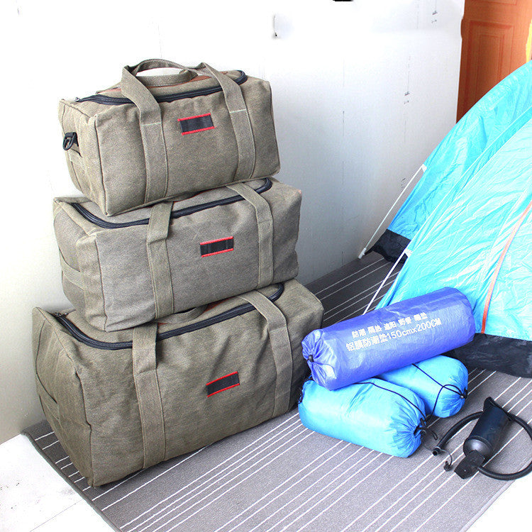 Bolsa de lona de gran capacidad para equipaje de mano, bolsa de viaje, bolsa grande para mudanzas de hombre