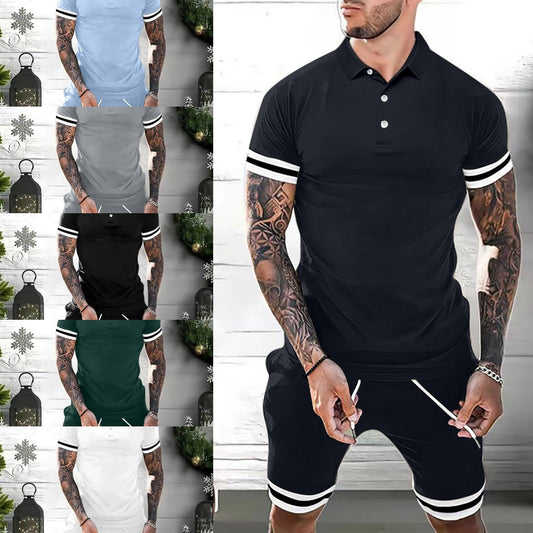 Conjuntos cortos para hombre Conjuntos de 2 piezas Camisa polo Chándales de verano de moda Conjunto informal Conjunto de manga corta y pantalones cortos para hombres