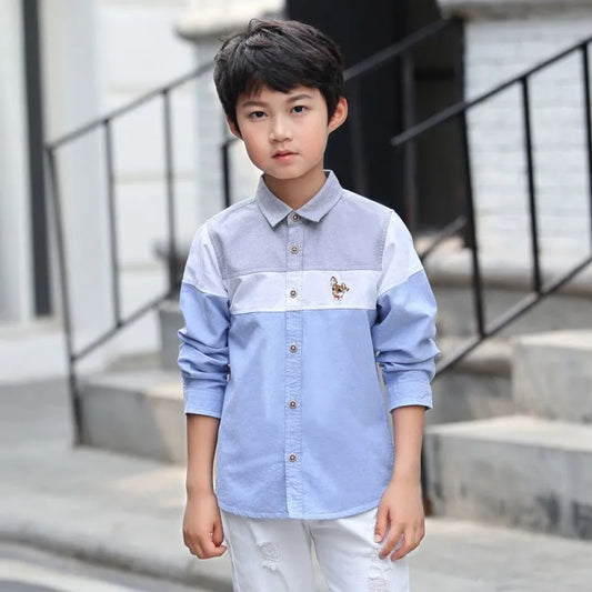 Ropa para niños grandes en otoño Tops de algodón de poliéster