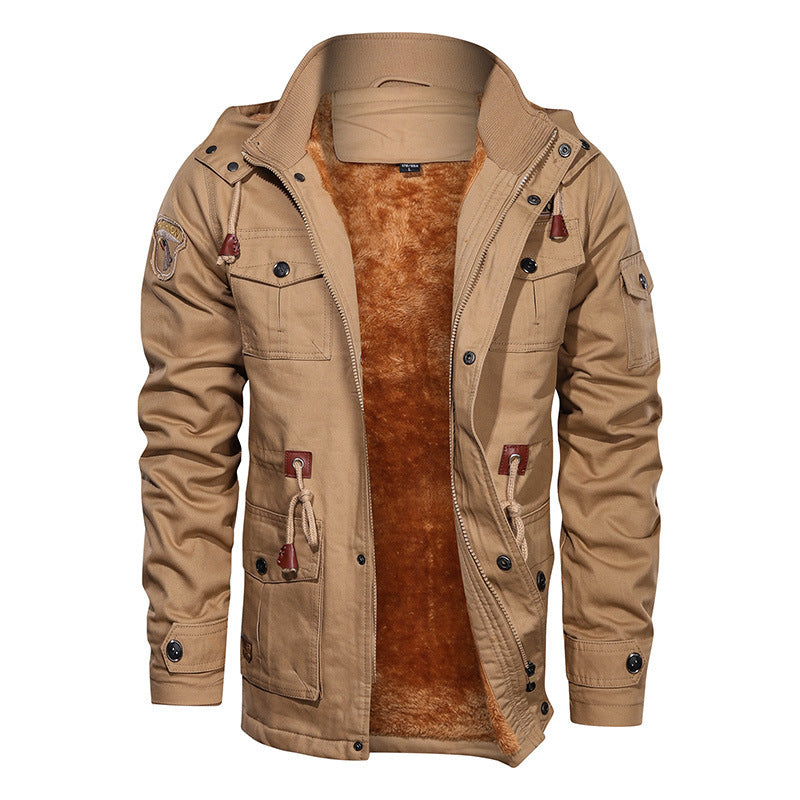 Mountainskin, chaquetas de lana de invierno para hombre, abrigo cálido con capucha, ropa de abrigo térmica gruesa, chaqueta militar para hombre, ropa de marca para hombre