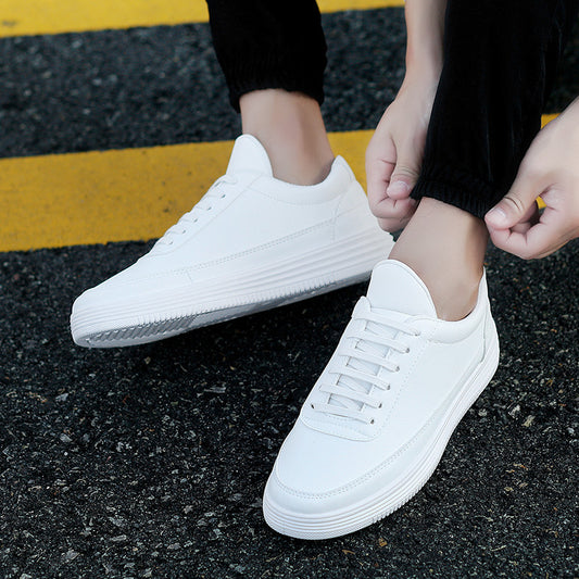 Nuevos zapatos blancos calientes, zapatos para hombre, zapatos coreanos que combinan con todo, zapatos para hombre, viento británico en otoño