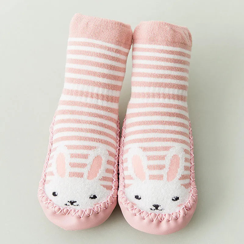 Nueva felpa del invierno, CALCETINES DEL NIÑO DEL BEBÉ de Terry, calcetines del piso de la prueba del resbalón para los niños