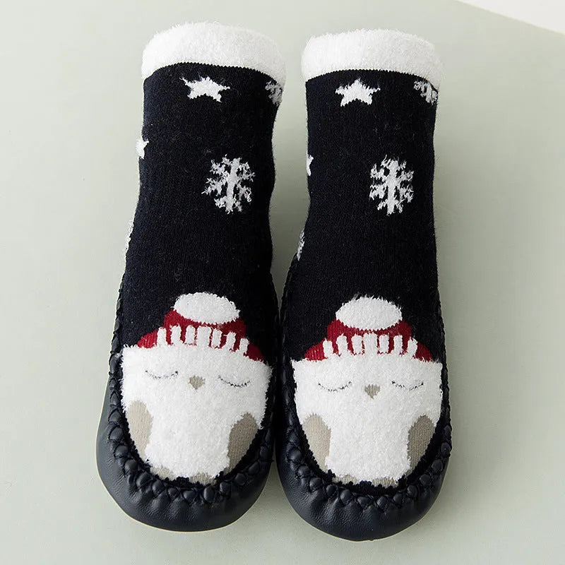 Nueva felpa del invierno, CALCETINES DEL NIÑO DEL BEBÉ de Terry, calcetines del piso de la prueba del resbalón para los niños