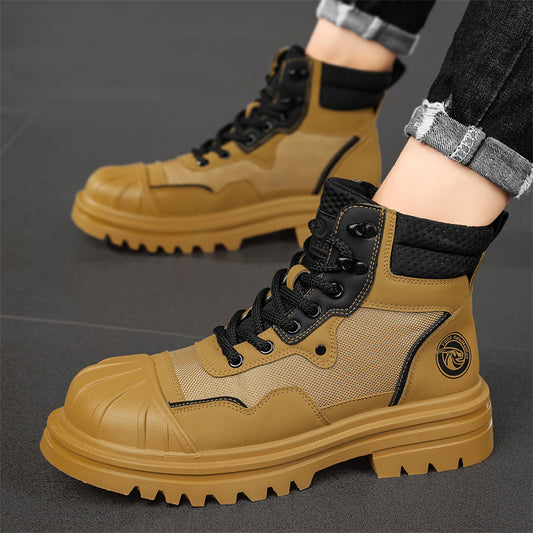 Botas Martin de ruibarbo con puntera alta para hombre