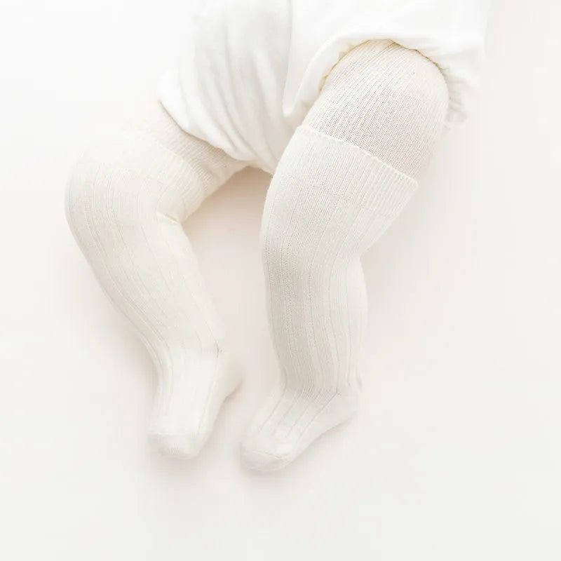 Calcetines hasta la rodilla para bebé con doble aguja
