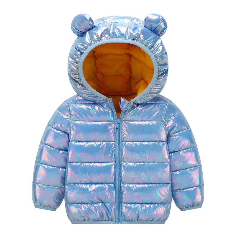 Chaquetas de plumón de otoño e invierno para niños y niñas.