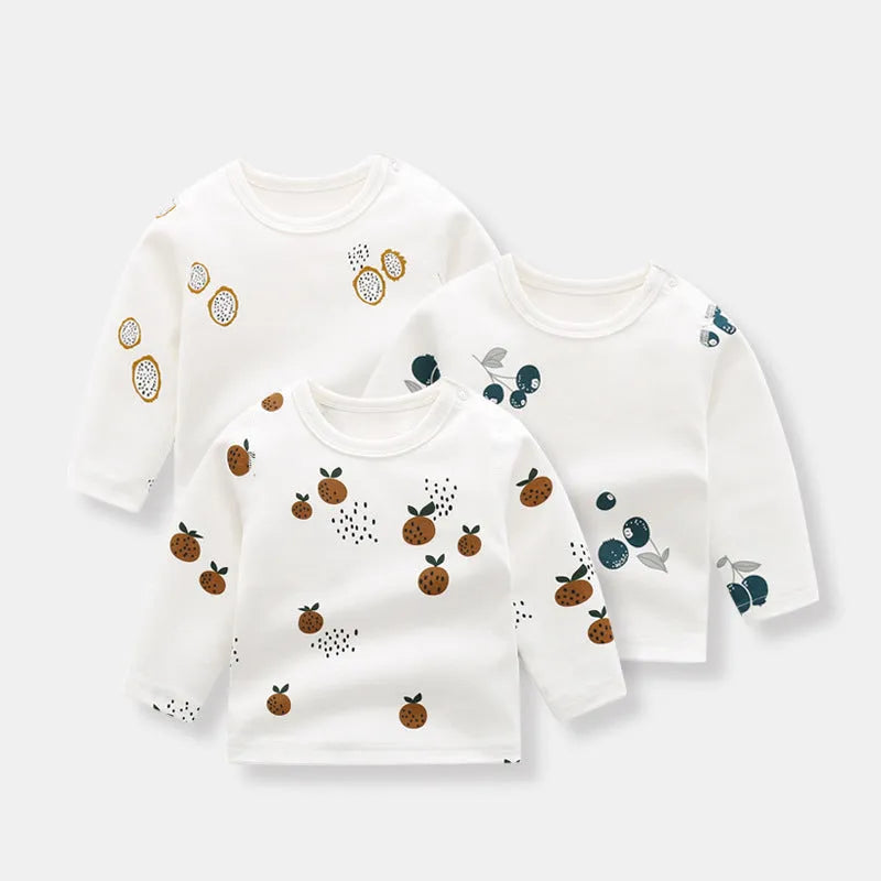 Camiseta de manga larga de algodón orgánico para niño