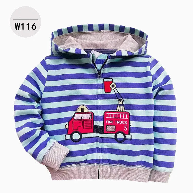 Sudadera con capucha y cremallera para niños.