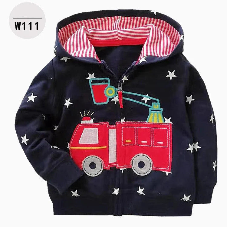Sudadera con capucha y cremallera para niños.