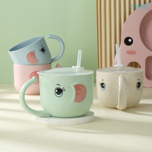 Biberón para bebé Taza para niños Pajita de silicona Niños