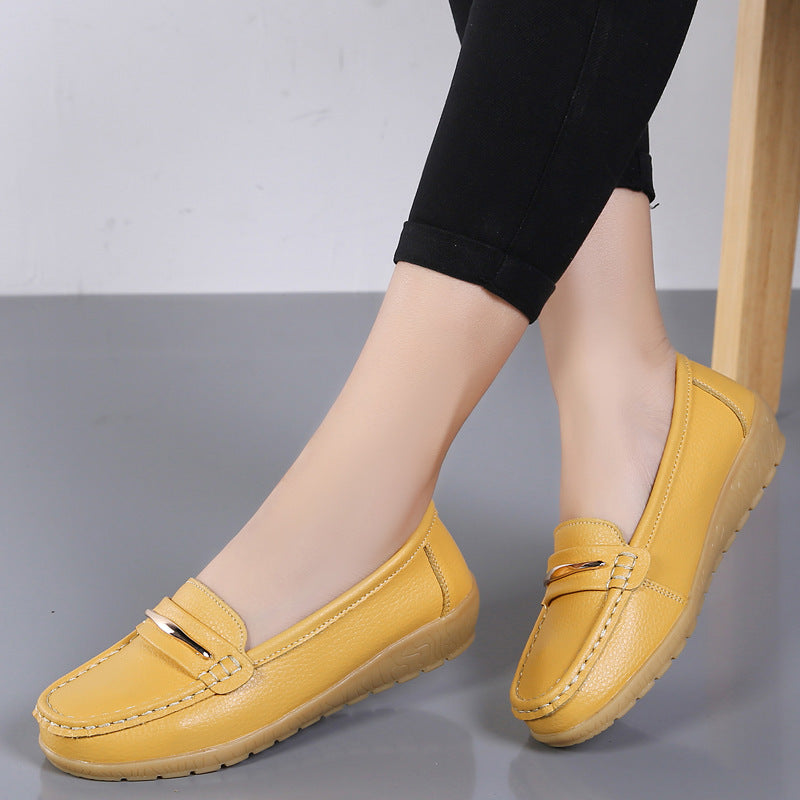 Two-layer Cowhide Middle-aged And Elderly Mothers Shoes